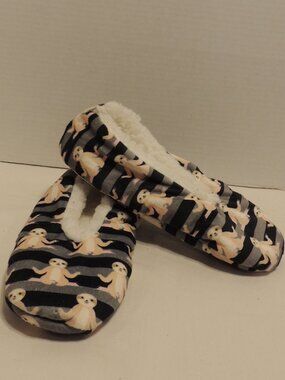 Kensie Slippers Woman 10 White Tan Black Vacation Travel Airport House Slippers